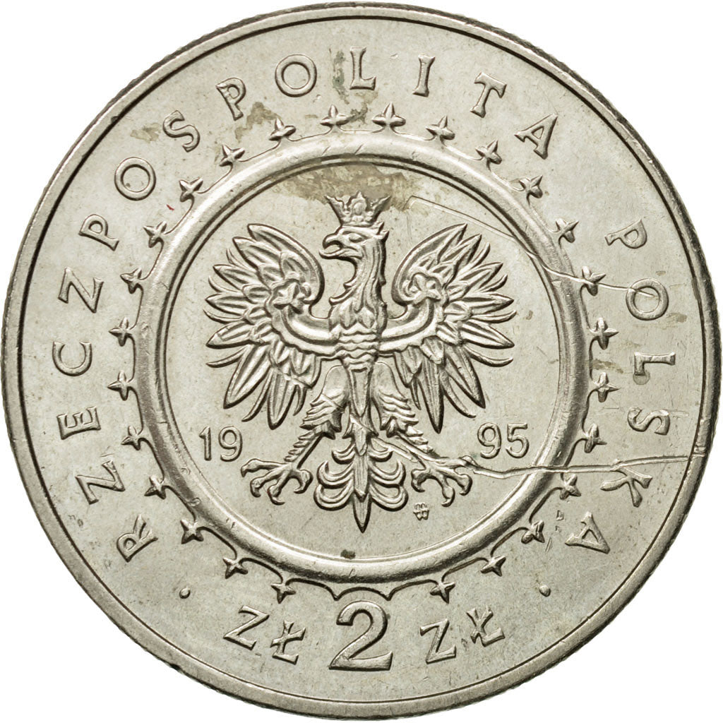 Coin, Poland, 2 Zlote, 1995, Warsaw, MS(64), Copper-nickel, KM:310