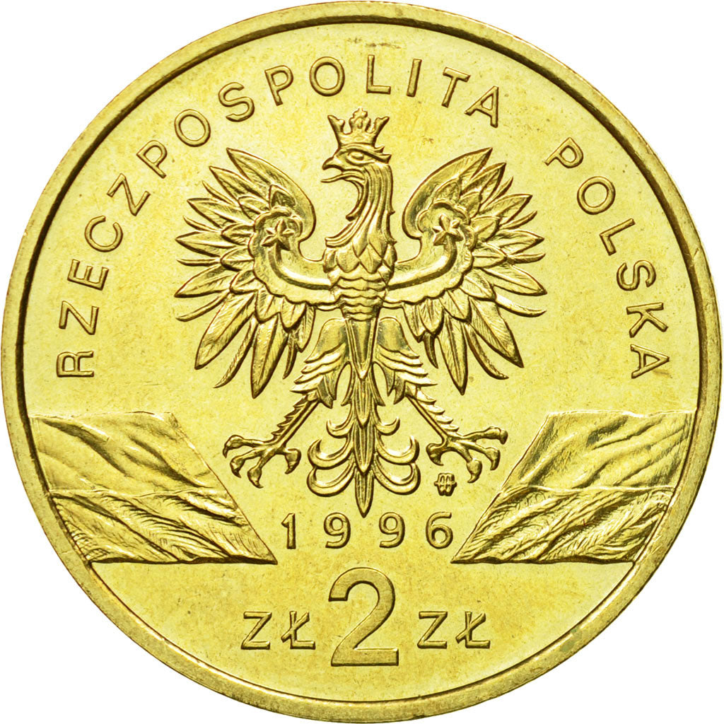 Coin, Poland, 2 Zlote, 1996, Warsaw, MS(64), Brass, KM:311