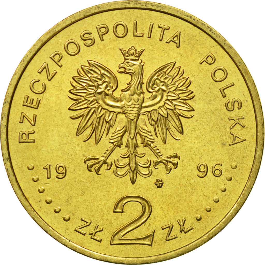 Coin, Poland, 2 Zlote, 1996, Warsaw, MS(64), Brass, KM:315