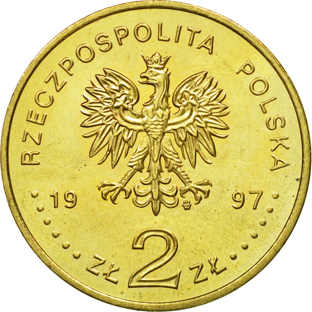 Coin, Poland, 2 Zlote, 1997, Warsaw, MS(64), Brass, KM:325