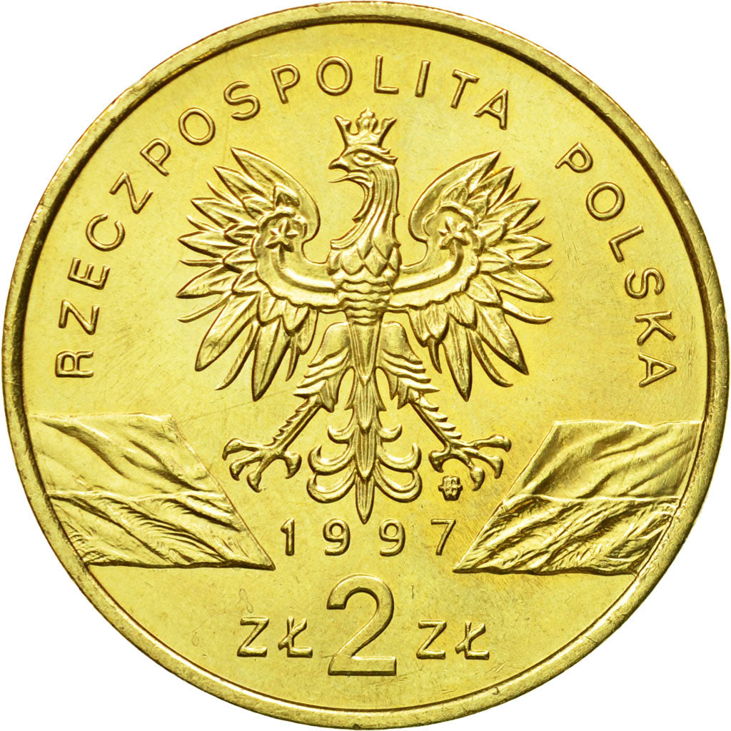 Coin, Poland, 2 Zlote, 1997, Warsaw, MS(64), Brass, KM:329