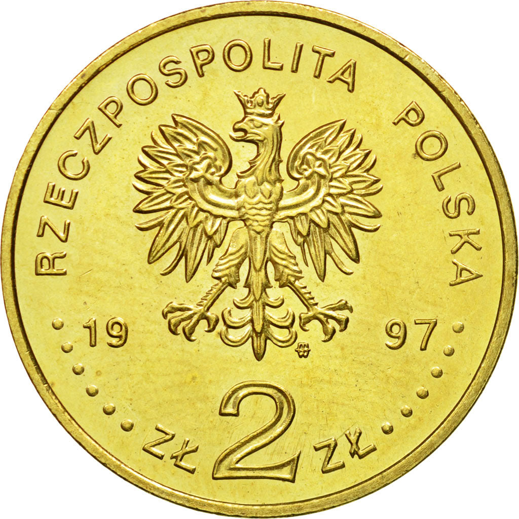 Coin, Poland, 2 Zlote, 1997, Warsaw, MS(64), Brass, KM:333
