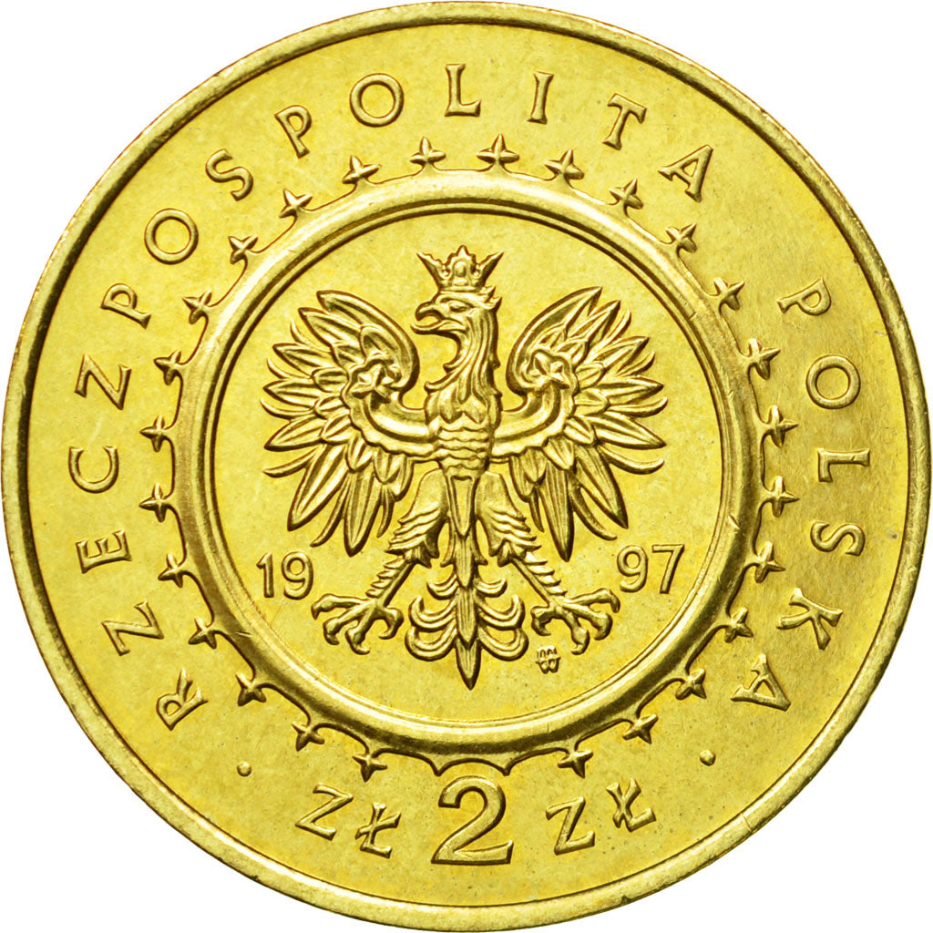 Coin, Poland, 2 Zlote, 1997, Warsaw, MS(64), Brass, KM:331