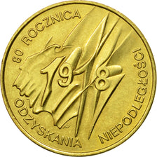 Coin, Poland, 2 Zlote, 1998, Warsaw, MS(63), Brass, KM:349