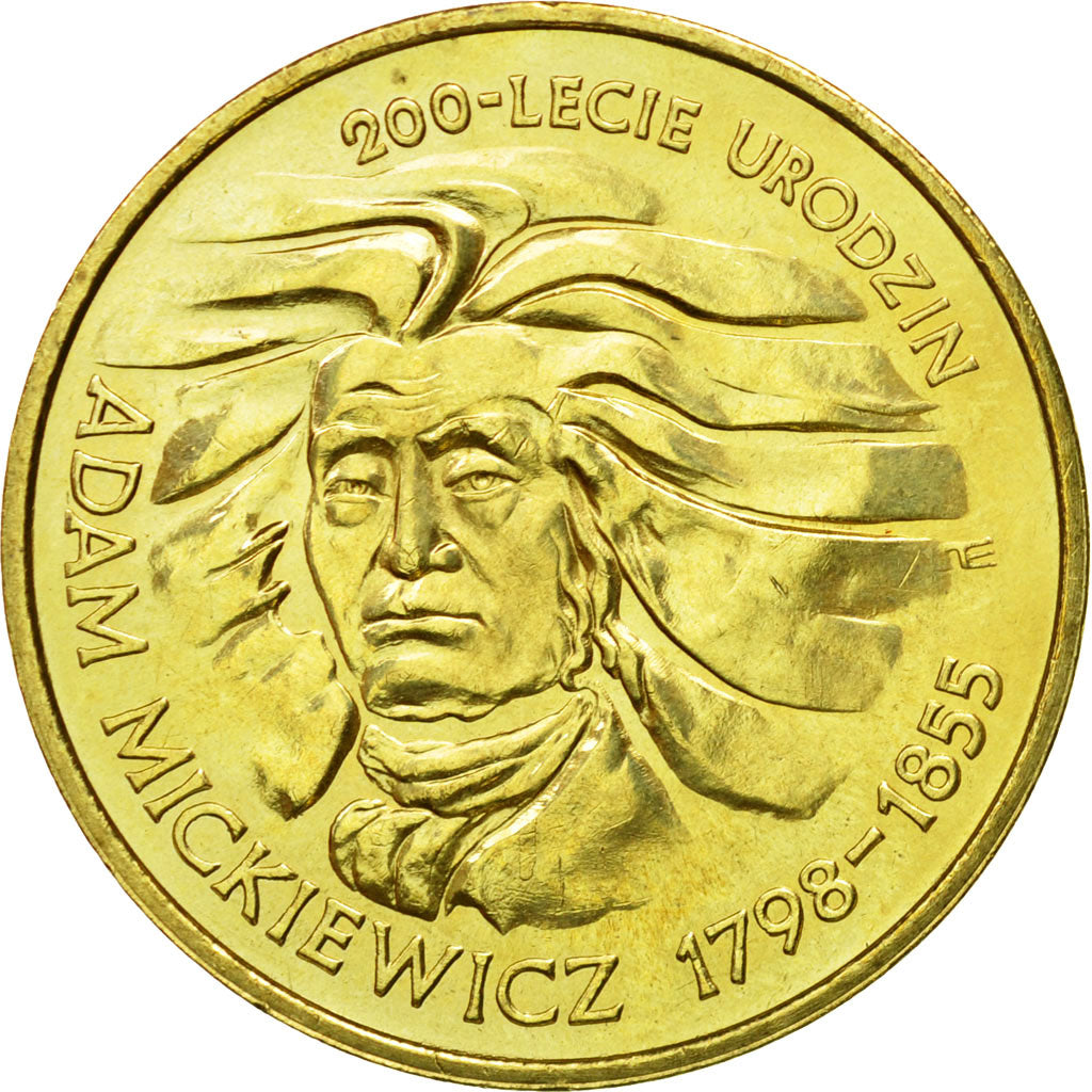 Coin, Poland, 2 Zlote, 1998, Warsaw, MS(64), Brass, KM:352