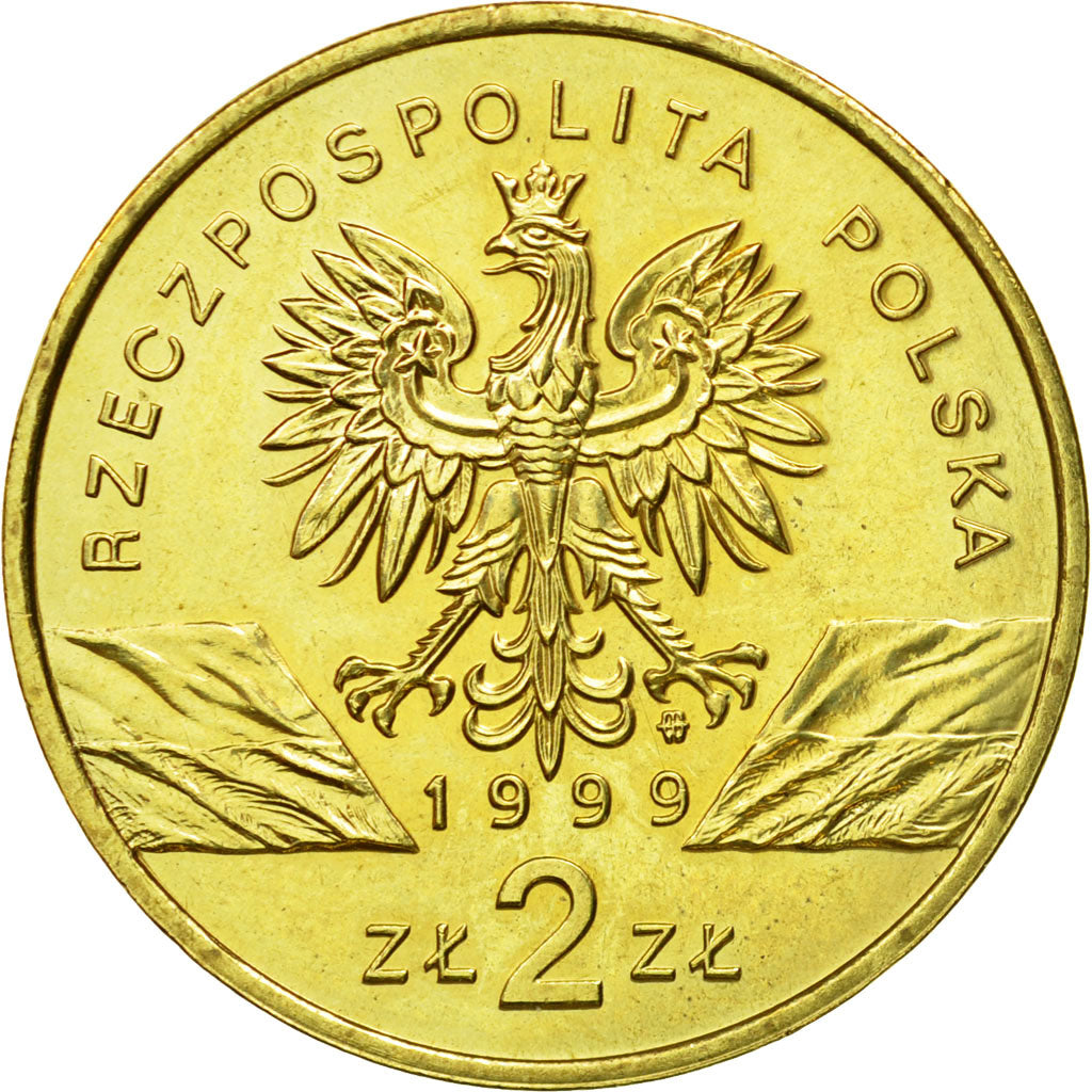 Coin, Poland, 2 Zlote, 1999, Warsaw, MS(64), Brass, KM:355
