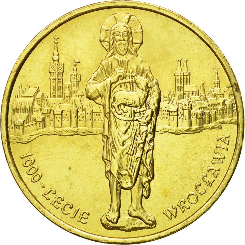 Coin, Poland, 2 Zlote, 2000, Warsaw, MS(64), Brass, KM:389