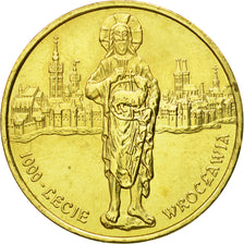 Coin, Poland, 2 Zlote, 2000, Warsaw, MS(64), Brass, KM:389