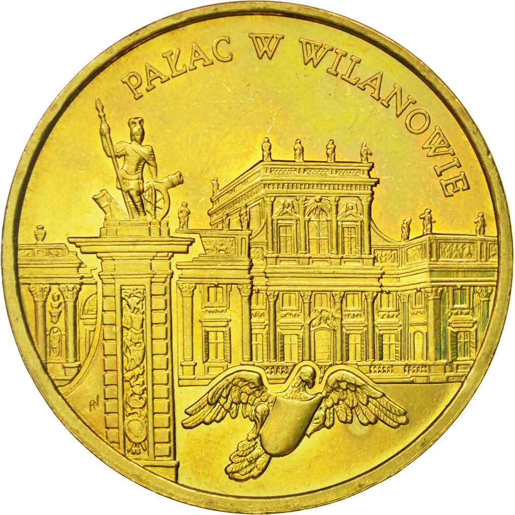 Coin, Poland, 2 Zlote, 2000, Warsaw, MS(64), Brass, KM:390