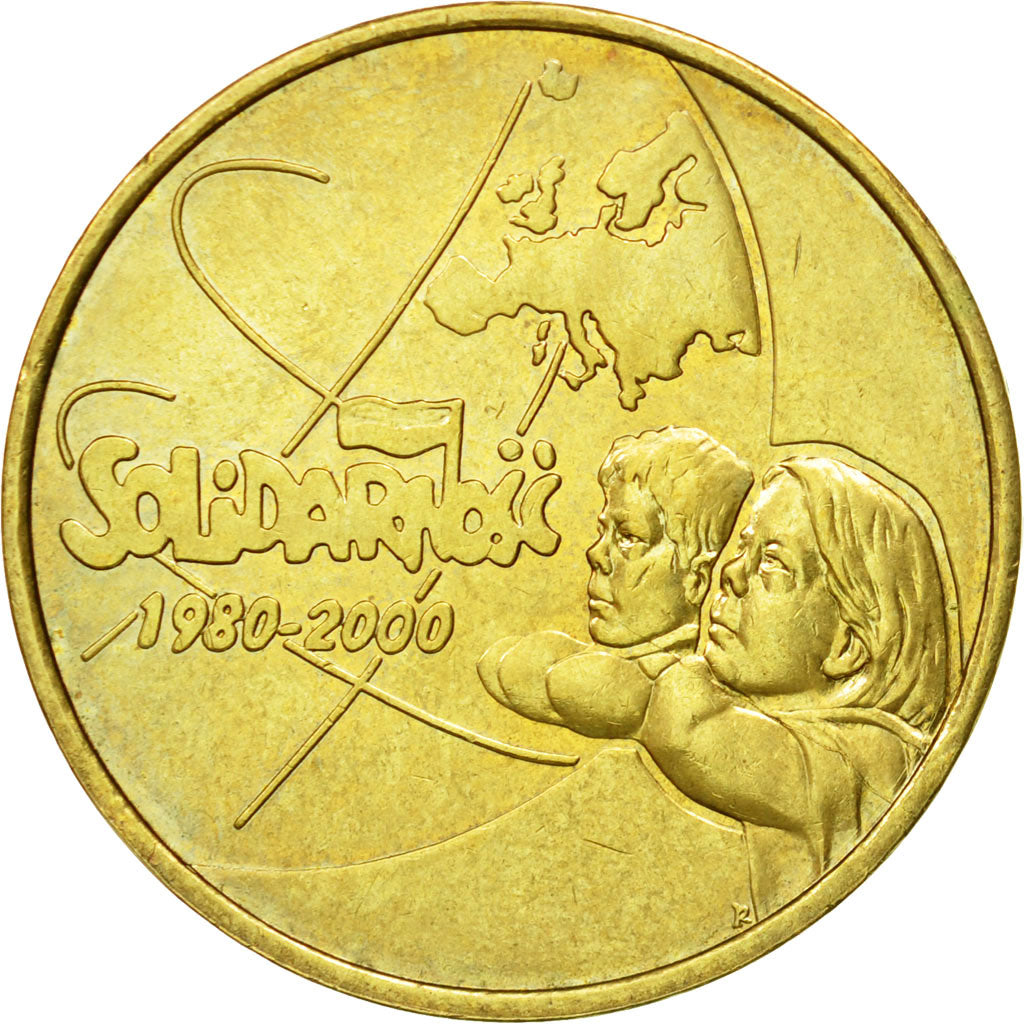 Coin, Poland, 2 Zlote, 2000, Warsaw, EF(40-45), Brass, KM:394