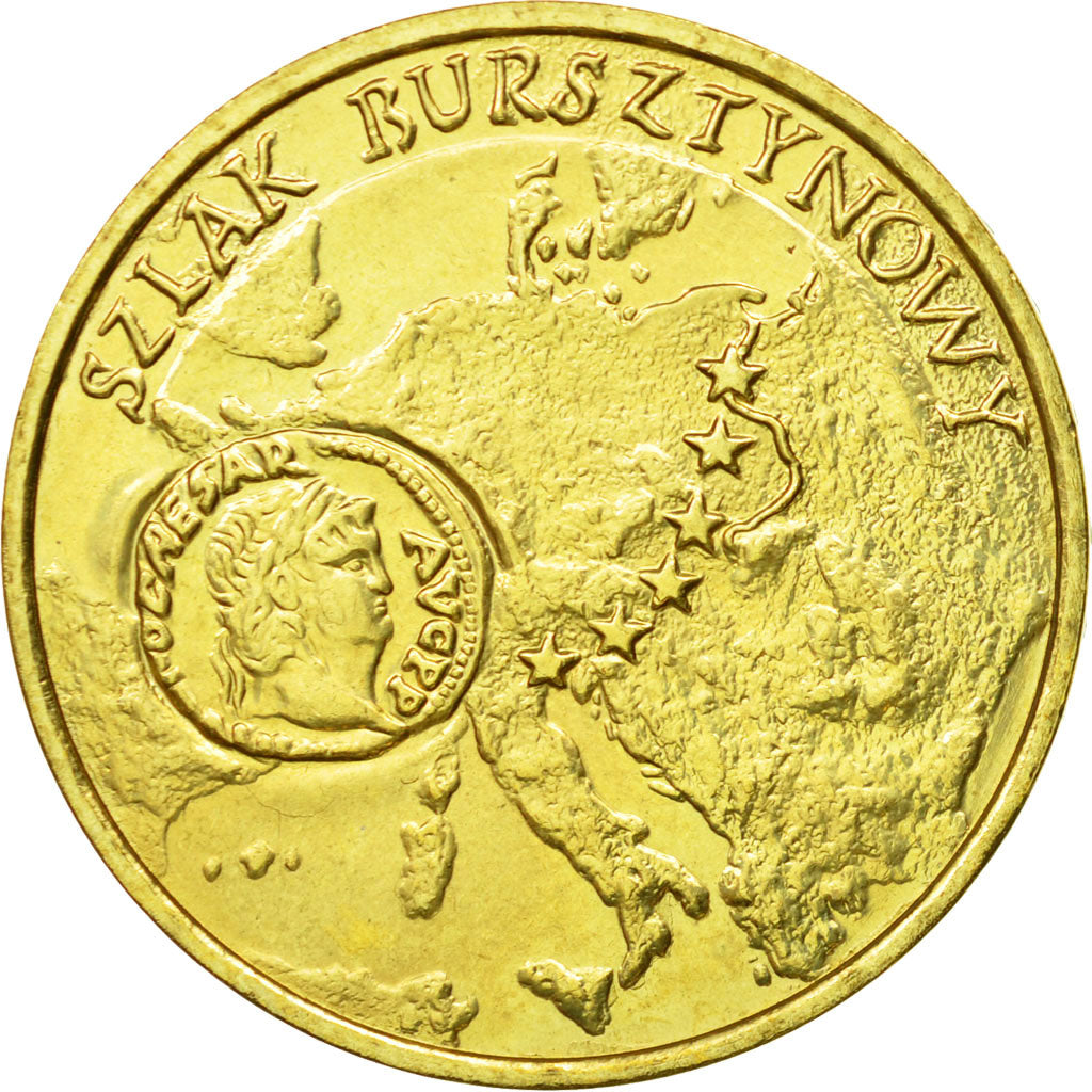 Coin, Poland, 2 Zlote, 2001, Warsaw, MS(64), Brass, KM:410