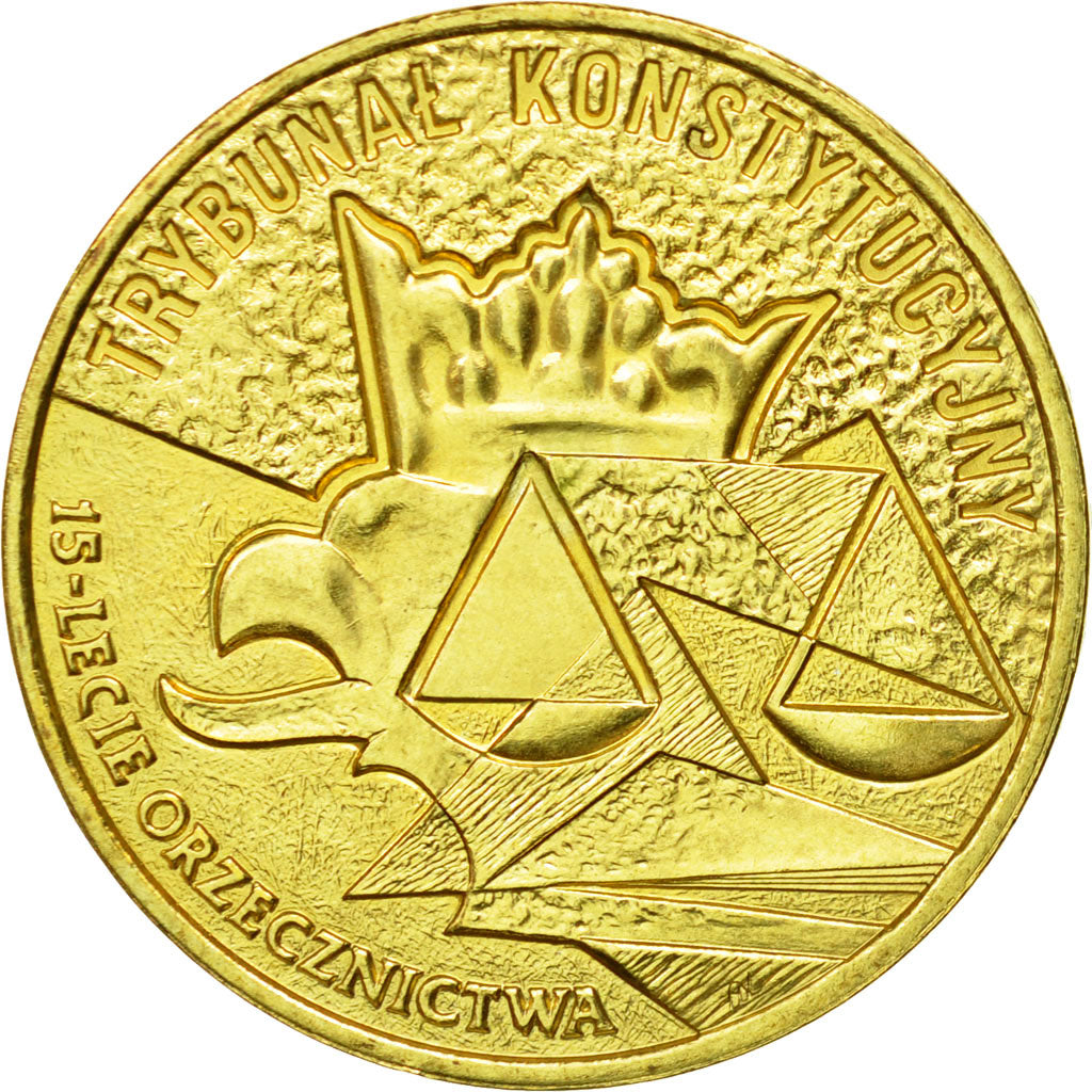 Coin, Poland, 2 Zlote, 2001, Warsaw, MS(64), Brass, KM:412