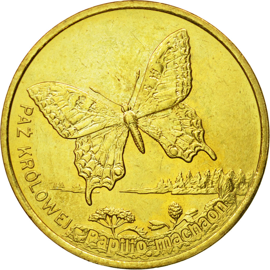 Coin, Poland, 2 Zlote, 2001, Warsaw, MS(64), Brass, KM:414