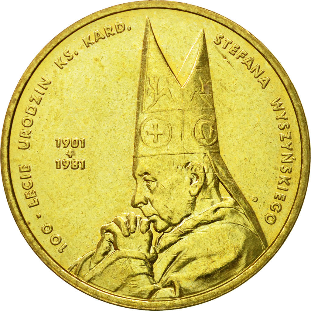 Coin, Poland, 2 Zlote, 2001, Warsaw, MS(60-62), Brass, KM:418
