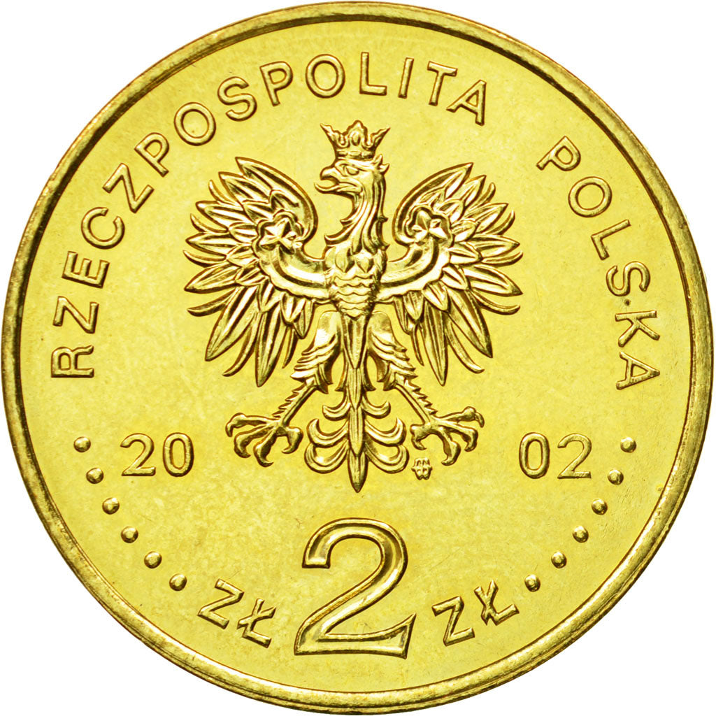 Coin, Poland, 2 Zlote, 2002, Warsaw, MS(64), Brass, KM:433