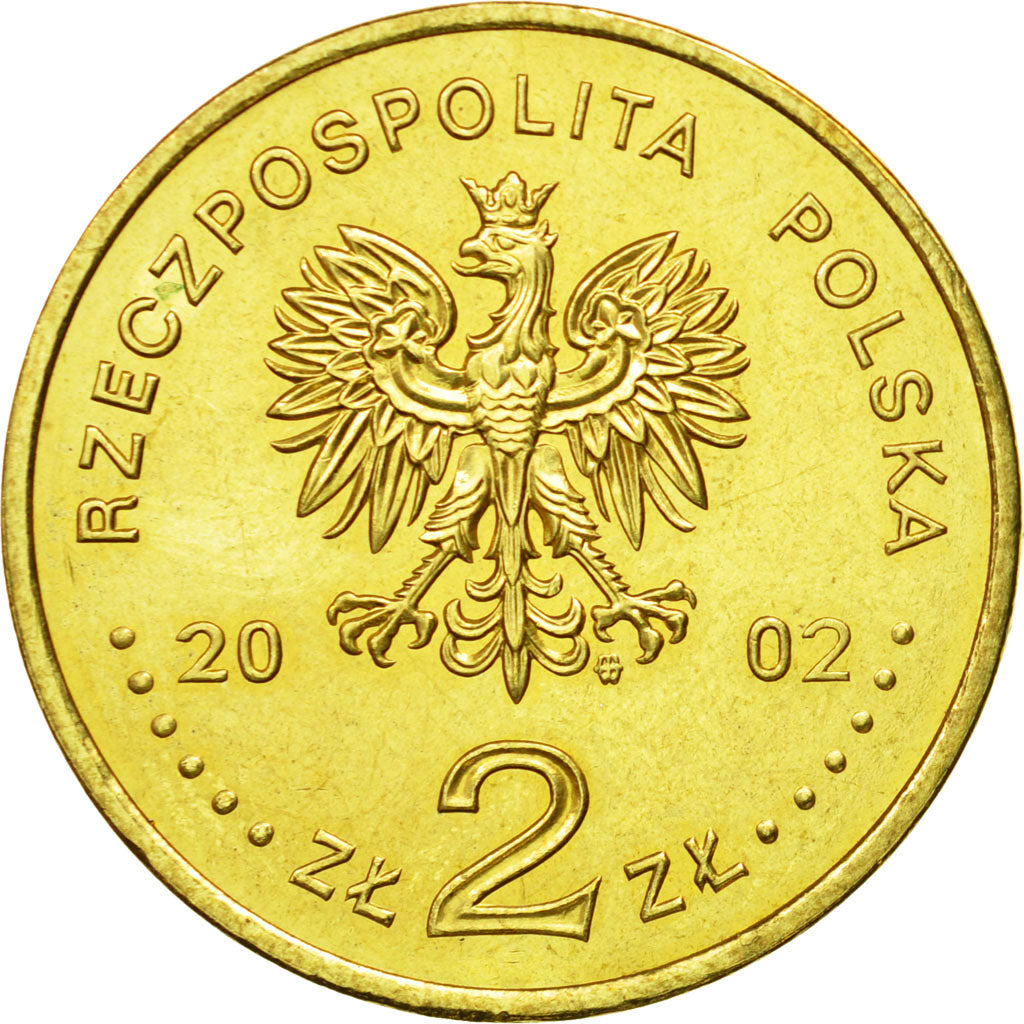 Coin, Poland, 2 Zlote, 2002, Warsaw, MS(64), Brass, KM:440