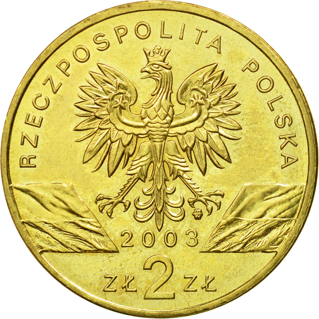 Coin, Poland, 2 Zlote, 2003, Warsaw, MS(63), Brass, KM:445