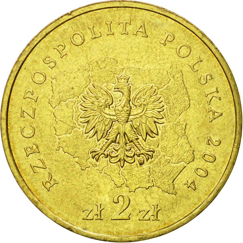 Coin, Poland, 2 Zlote, 2004, Warsaw, MS(64), Brass, KM:485