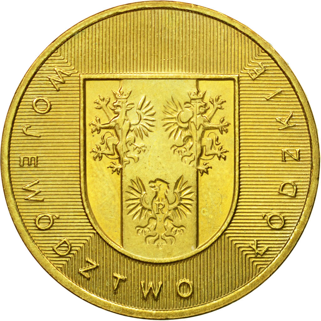 Coin, Poland, 2 Zlote, 2004, Warsaw, MS(64), Brass, KM:487