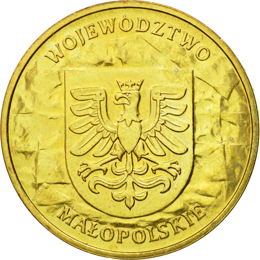 Coin, Poland, 2 Zlote, 2004, Warsaw, MS(64), Brass, KM:488