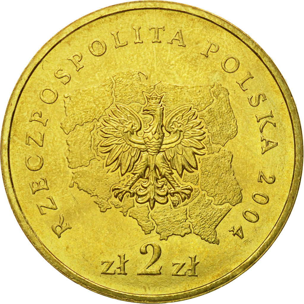 Coin, Poland, 2 Zlote, 2004, Warsaw, MS(64), Brass, KM:488