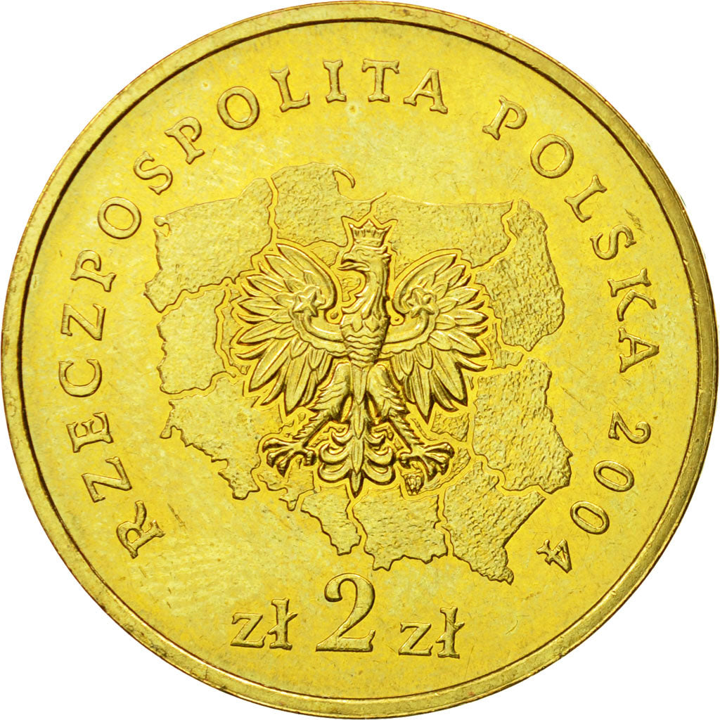Coin, Poland, 2 Zlote, 2004, Warsaw, MS(64), Brass, KM:489