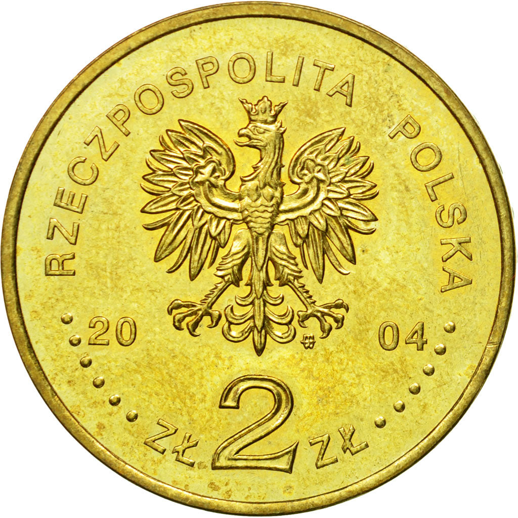 Coin, Poland, 2 Zlote, 2004, Warsaw, MS(64), Brass, KM:505