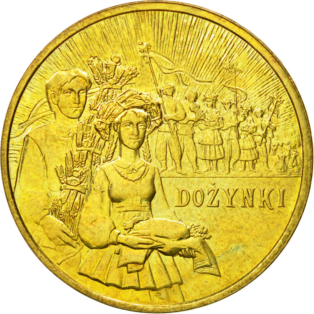 Coin, Poland, 2 Zlote, 2004, Warsaw, MS(64), Brass, KM:507