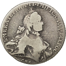 Moneta, Russia, Catherine II, Rouble, 1765, Saint-Petersburg, B+, Argento