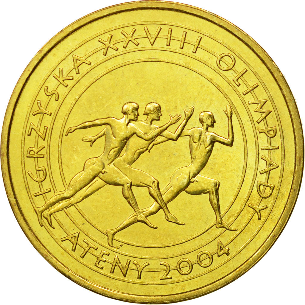 Coin, Poland, 2 Zlote, 2004, Warsaw, MS(64), Brass, KM:516