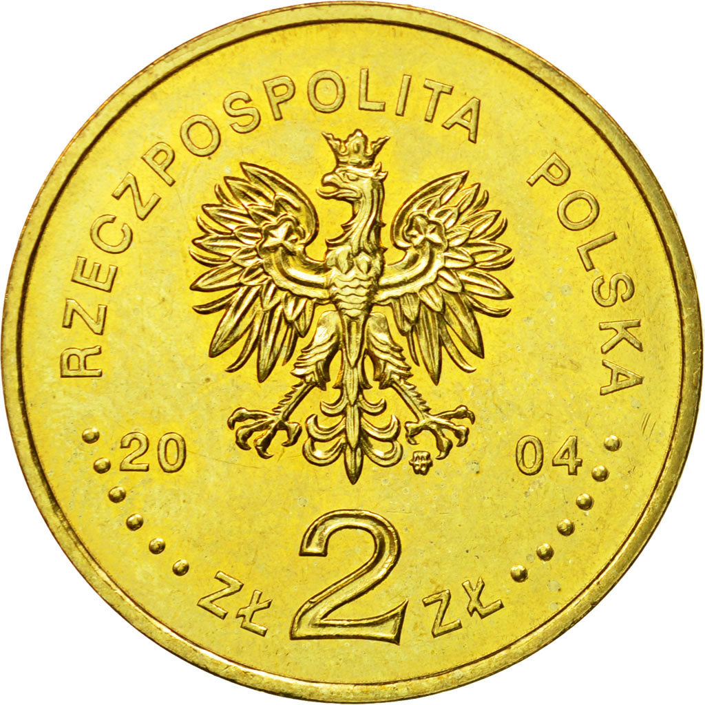 Coin, Poland, 2 Zlote, 2004, Warsaw, MS(64), Brass, KM:516