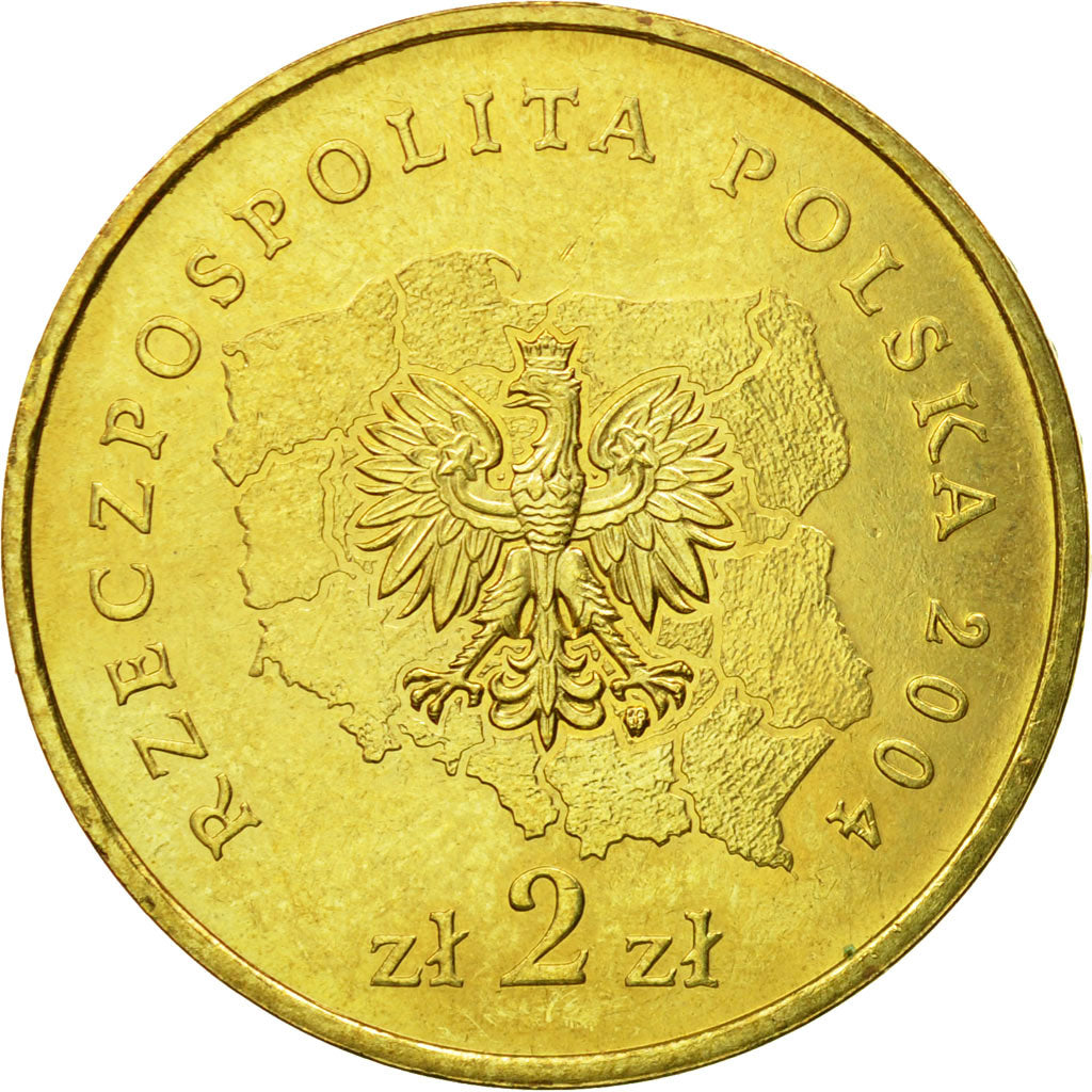 Coin, Poland, 2 Zlote, 2004, Warsaw, MS(64), Brass, KM:514