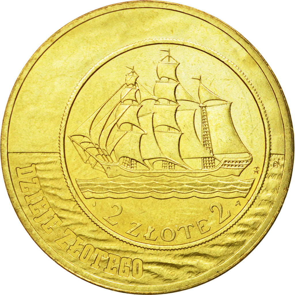 Coin, Poland, 2 Zlote, 2005, Warsaw, MS(64), Brass, KM:521