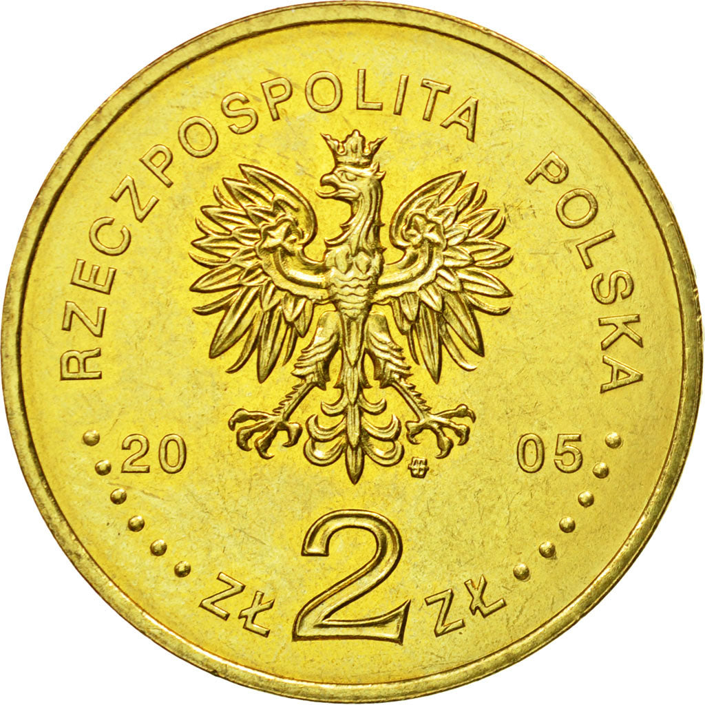 Coin, Poland, 2 Zlote, 2005, Warsaw, MS(64), Brass, KM:522
