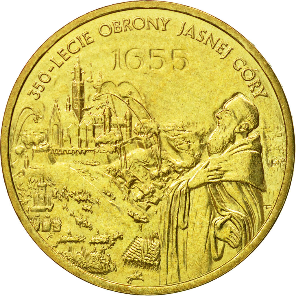 Coin, Poland, 2 Zlote, 2005, Warsaw, MS(64), Brass, KM:524