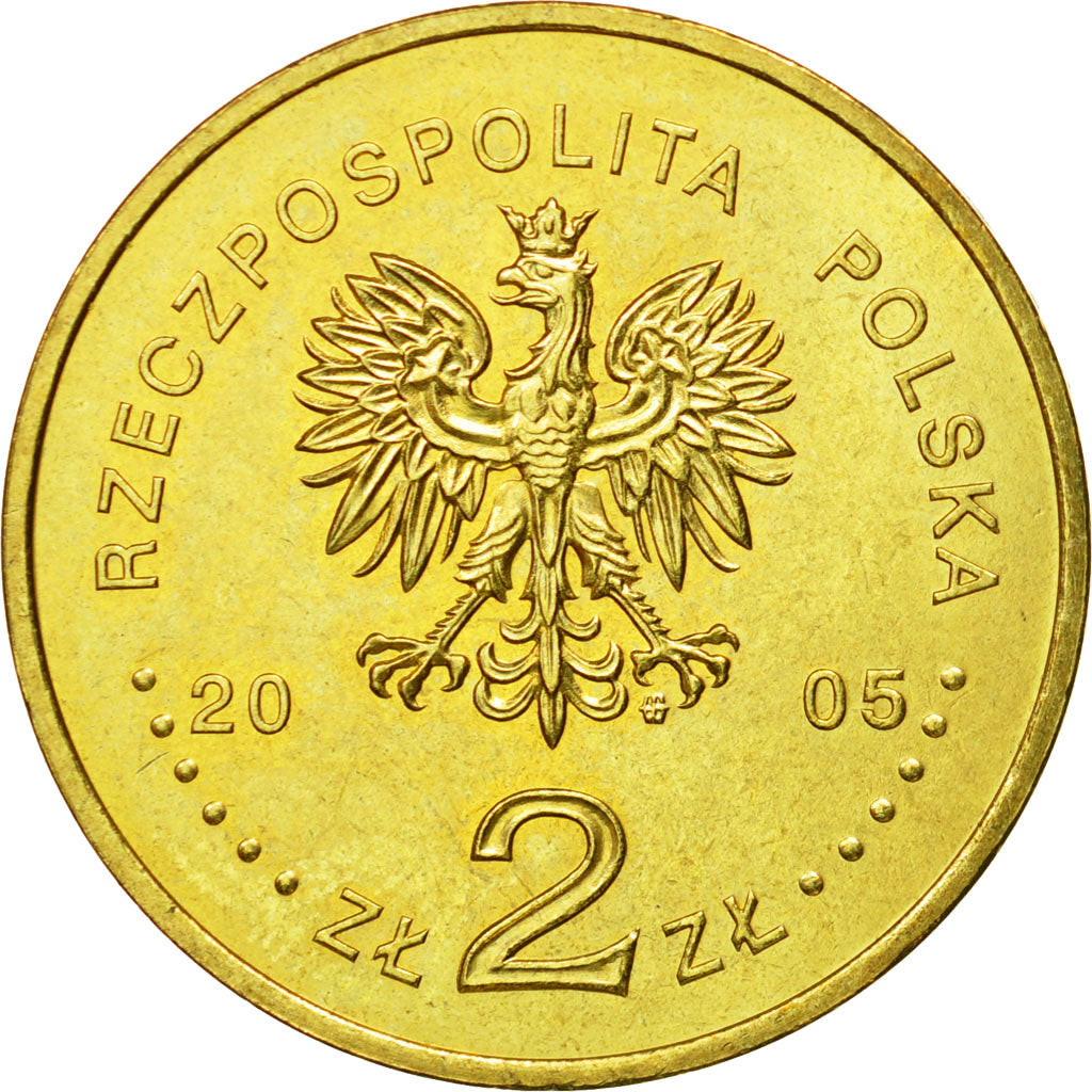 Coin, Poland, 2 Zlote, 2005, Warsaw, MS(64), Brass, KM:530