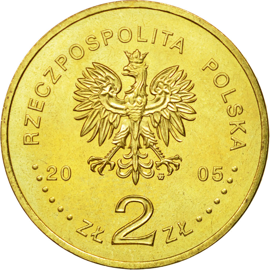 Coin, Poland, 2 Zlote, 2005, Warsaw, MS(64), Brass, KM:558