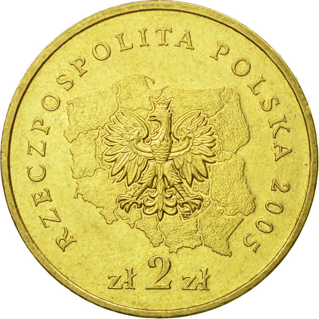 Coin, Poland, 2 Zlote, 2005, Warsaw, MS(64), Brass, KM:563