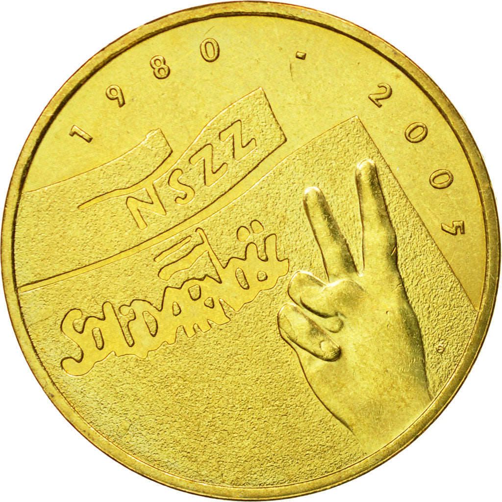 Coin, Poland, 2 Zlote, 2005, Warsaw, MS(64), Brass, KM:565