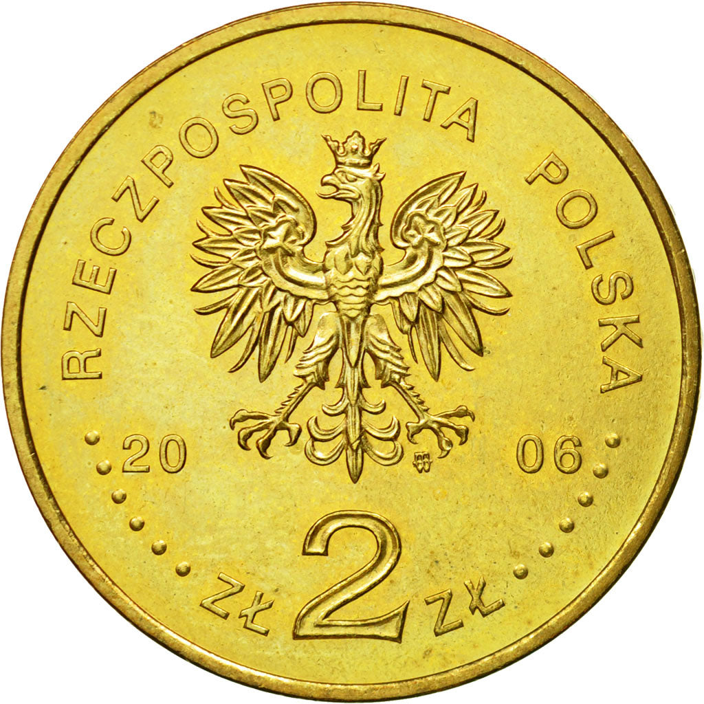 Coin, Poland, 2 Zlote, 2006, Warsaw, MS(64), Brass, KM:532