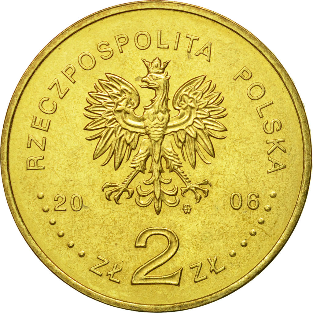 Coin, Poland, 2 Zlote, 2006, Warsaw, MS(64), Brass, KM:547