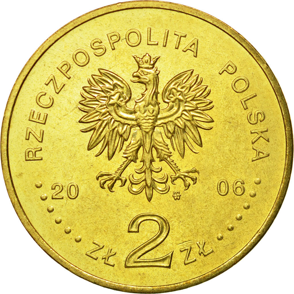 Coin, Poland, 2 Zlote, 2006, Warsaw, MS(64), Brass, KM:576