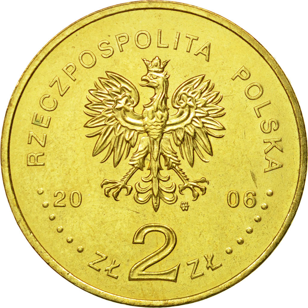 Coin, Poland, 2 Zlote, 2006, Warsaw, MS(64), Brass, KM:574