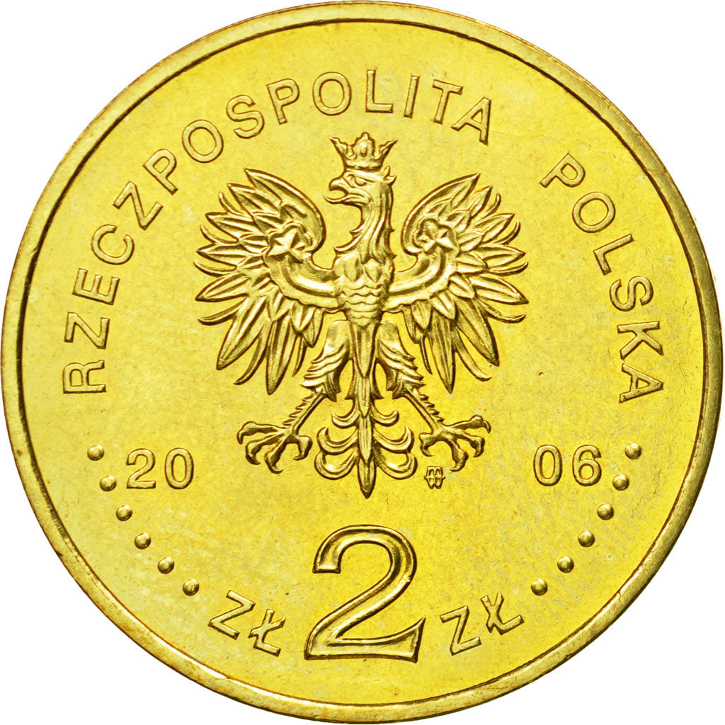 Coin, Poland, 2 Zlote, 2006, Warsaw, MS(64), Brass, KM:582