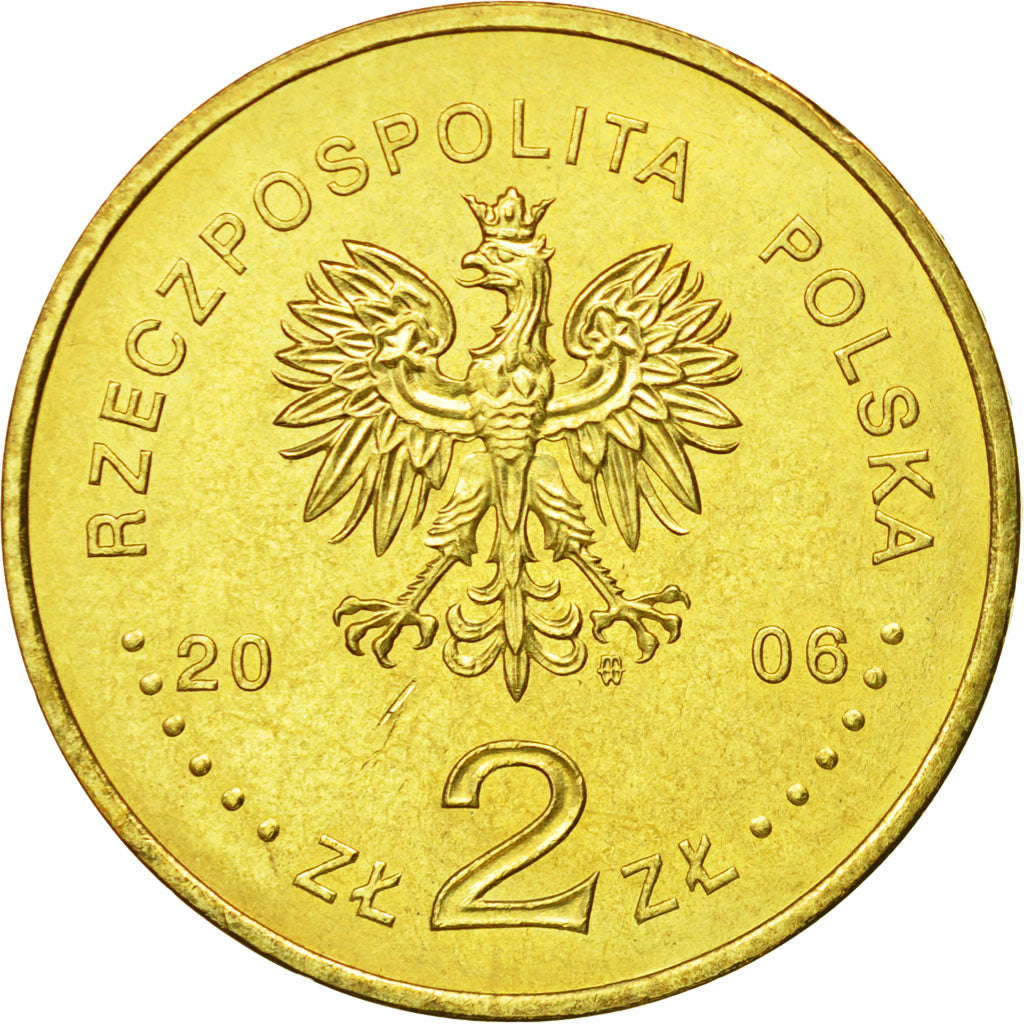 Coin, Poland, 2 Zlote, 2006, Warsaw, MS(64), Brass, KM:571