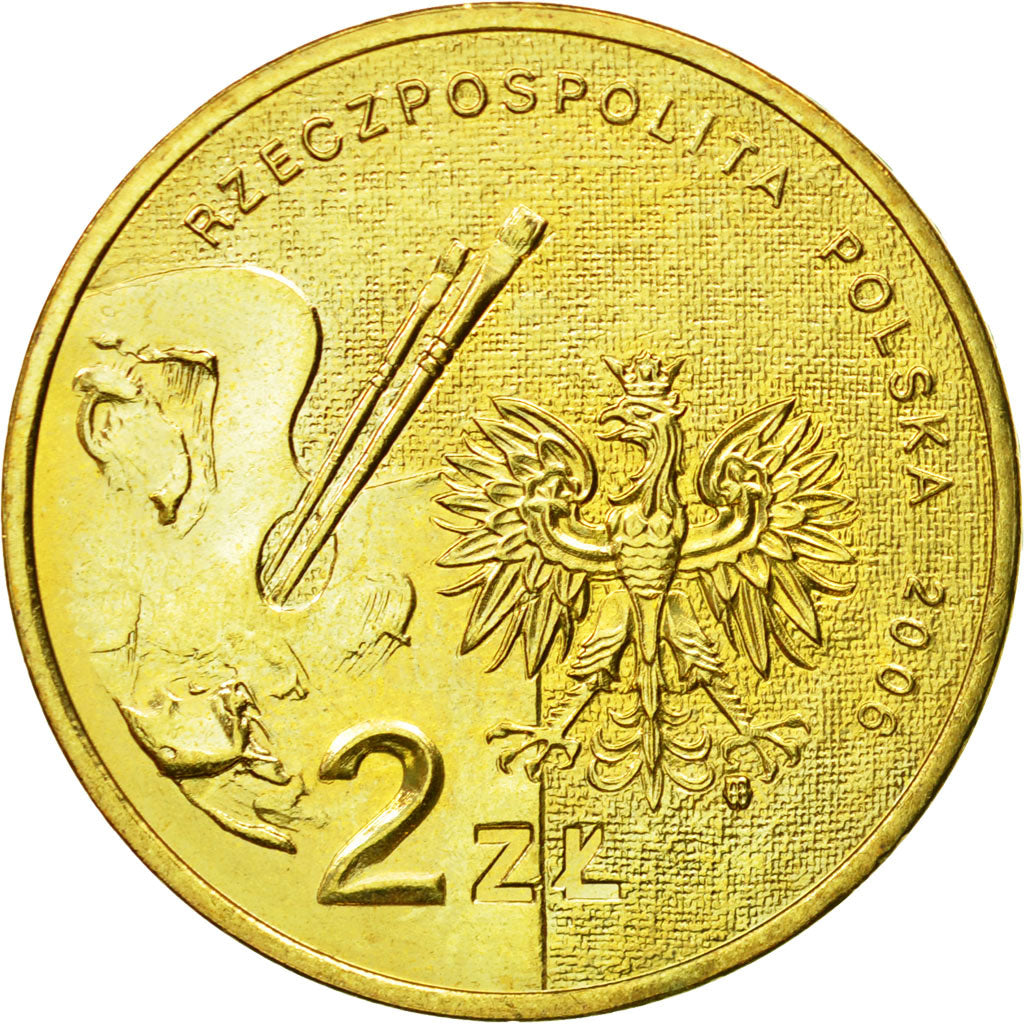 Coin, Poland, 2 Zlote, 2006, Warsaw, MS(64), Brass, KM:575
