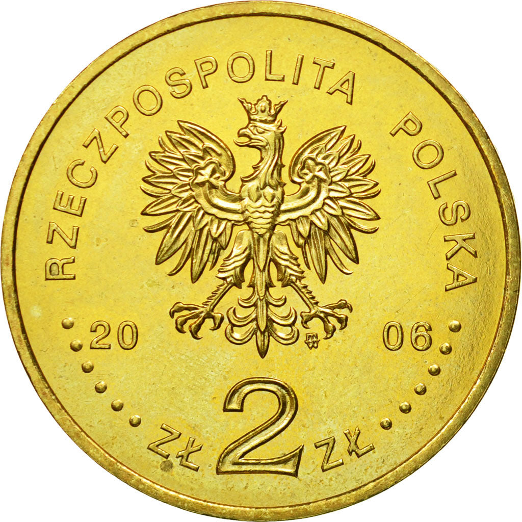 Coin, Poland, 2 Zlote, 2006, Warsaw, MS(64), Brass, KM:605