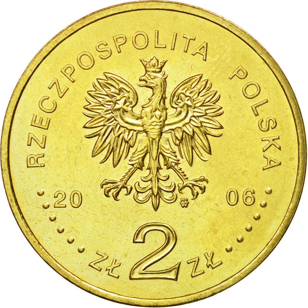 Coin, Poland, 2 Zlote, 2006, Warsaw, MS(64), Brass, KM:606