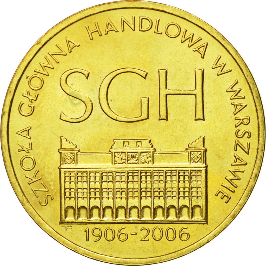 Coin, Poland, 2 Zlote, 2006, Warsaw, MS(64), Brass, KM:609