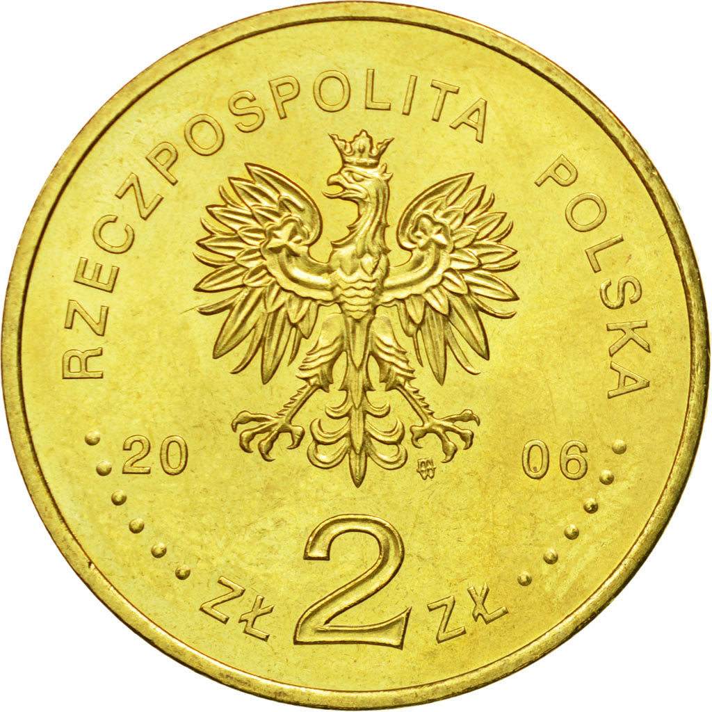 Coin, Poland, 2 Zlote, 2006, Warsaw, MS(64), Brass, KM:609